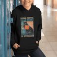 Drink Coffee Read Books Dismantle Systems Of Oppression Cat Graphic Youth Hoodie
