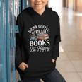 Drink Coffee Read Books Be Happy Vintage Book Reader Readers Graphic Youth Hoodie