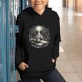 Duck Reading Book Full Moon Lake Scenery Graphic Youth Hoodie Duck Reading Book Full Moon Lake Scenery Graphic Youth Hoodie