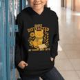 Easily Distracted By Cats And Books Cute Cat Book Lover Graphic Youth Hoodie