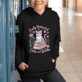 Easily Distracted By Cats And Books Reading Graphic Youth Hoodie