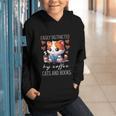 Easily Distracted By Coffee Cats And Books Graphic Youth Hoodie Easily Distracted By Coffee Cats And Books Graphic Youth Hoodie