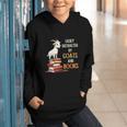 Easily Distracted By Goats And Books Goats And Book Reading Graphic Youth Hoodie