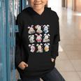 Easter Teacher Cute Bunny Reding Books Librarian Bookworm Graphic Youth Hoodie Easter Teacher Cute Bunny Reding Books Librarian Bookworm Graphic Youth Hoodie