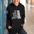Eat Sleep Read Repeat Reading Book Librarian Men Women Kids Graphic Youth Hoodie