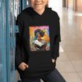 Educated Afro Girl Reading Book Lover History Month Graphic Youth Hoodie