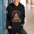 Education Is Freedom History Girl Women Book Lover Graphic Youth Hoodie
