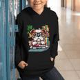 English Bulldog Reading a Book Dog Graphic Youth Hoodie