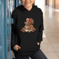 Fall Book Vintage Turkey Thanksgiving Reading Book Lovers Graphic Youth Hoodie Fall Book Vintage Turkey Thanksgiving Reading Book Lovers Graphic Youth Hoodie
