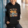 Fall In Love With Reading Thanksgiving Pumpkin Book Lover Graphic Youth Hoodie