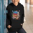 Fantasy Drama Tragedy Books Subtle Reader Librarian Flower Graphic Youth Hoodie