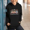 Flourish Dream Thrive Floral Books For Book Lovers Graphic Youth Hoodie