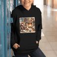 Fox Reads By Fireplace In Cabin Rustic Book Cozy Cup Tea Graphic Youth Hoodie Fox Reads By Fireplace In Cabin Rustic Book Cozy Cup Tea Graphic Youth Hoodie