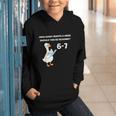 Goose Reading 67 Six Seven Meme Teacher Book Lover Graphic Youth Hoodie