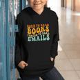 Groovy Born To Read Books Forced To Read Emails Reading Graphic Youth Hoodie
