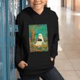 Groovy Ghost Reading Book Cat Halloween Ghost Teacher Graphic Youth Hoodie Groovy Ghost Reading Book Cat Halloween Ghost Teacher Graphic Youth Hoodie