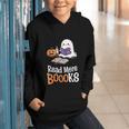 Halloween Teacher Women Cute Reading Ghost Read More Books Graphic Youth Hoodie Halloween Teacher Women Cute Reading Ghost Read More Books Graphic Youth Hoodie