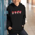 Heart Reading Books Valentine Teacher Library Book Lover Graphic Youth Hoodie