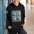 Hedgehog Love Reading And Hedgehogs Child Book Lover Graphic Youth Hoodie Hedgehog Love Reading And Hedgehogs Child Book Lover Graphic Youth Hoodie