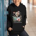 Just A Girl Who Loves Books Messy Bun Book Skeleton Bookworm Graphic Youth Hoodie