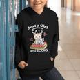 Just A Girl That Loves Cats And Books Cute Cat & Bookwork Graphic Youth Hoodie Just A Girl That Loves Cats And Books Cute Cat & Bookwork Graphic Youth Hoodie
