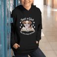 Just a Girl Who Loves Dogs And Books Cute Dog Graphic Youth Hoodie
