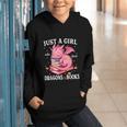 Just A Girl Who Loves Dragons And Books Dragon Reading Lover Graphic Youth Hoodie