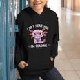 Kawaii Axolotl Can't Hear You I'm Reading Book Lover Graphic Youth Hoodie