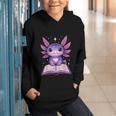 Kawaii Axolotl Cute Axolotls Reading Book Graphic Youth Hoodie
