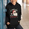 He Knows What You'Ve Been Reading Book Lover Women Santa Graphic Youth Hoodie