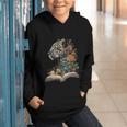 Leopard Book Flower Graphic Youth Hoodie Leopard Book Flower Graphic Youth Hoodie