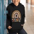 Leopard Teacher Wild About Reading Books Reader Librarian Graphic Youth Hoodie