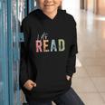 Let's Read Book Nerd Reading Book Lover Librarian Teacher Graphic Youth Hoodie