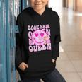 Library Book Fair Queen Vibe Groovy Tie Dye School Reading Graphic Youth Hoodie