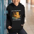 Life Is Better With Cats And Books Cute Cat Lover Graphic Youth Hoodie Life Is Better With Cats And Books Cute Cat Lover Graphic Youth Hoodie