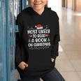 Most Likely To Read A Book On Christmas Matching Family Xmas Graphic Youth Hoodie