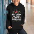 Most Likely To Read A Book On Christmas Matching Family Graphic Youth Hoodie Most Likely To Read A Book On Christmas Matching Family Graphic Youth Hoodie