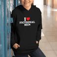 I Love Heart Fictional Men Simple Cute Books Reading Graphic Youth Hoodie