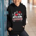 I Love Being A Librarian Library Book Valentine's Day Graphic Youth Hoodie I Love Being A Librarian Library Book Valentine's Day Graphic Youth Hoodie