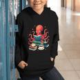 Octopus Reading Books Tea Coffee Graphic Youth Hoodie Octopus Reading Books Tea Coffee Graphic Youth Hoodie