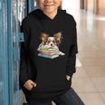 Papillon Books Reading Dog Breed Graphic For Men Women Kids Graphic Youth Hoodie