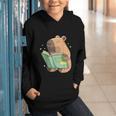 Pet Capybara Is Reading Library Capy Word Book Day Teacher Men Women Kids Graphic Youth Hoodie