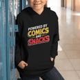 Powered By Comics And Snacks Comic Book Lover Graphic Youth Hoodie Powered By Comics And Snacks Comic Book Lover Graphic Youth Hoodie