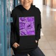Purple Comic Book Purple Color Graphic Graphic Youth Hoodie