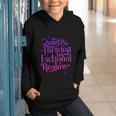 Quietly Thriving In Fictional Realms Book Lovers Graphic Youth Hoodie
