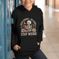 Read Books Be Kind Stay Weird Skeleton Reading Book Graphic Youth Hoodie