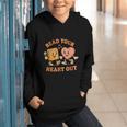 Read Your Heart Out Teacher Valentines Reading Book Love Graphic Youth Hoodie
