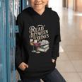 Read Between The Wines Vintage Book Lovers Wine Reading Graphic Youth Hoodie