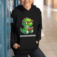 Readasaurus Reading Dinosaur Book Reader Bookworm Graphic Youth Hoodie