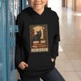 The Reader Cat Book Reading Halloween Tarot Card Graphic Youth Hoodie